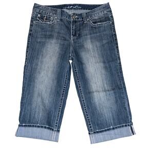 INC International Concepts Cuffed Capri Jeans Sz 10